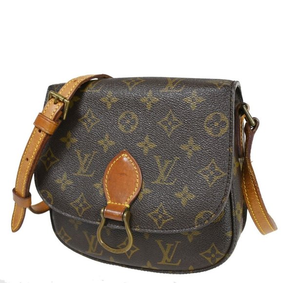 LOUIS VUITTON Saint Cloud MM Shoulder Bag Monogram Leather Brown M51243 33SH496 - Picture 1 of 16